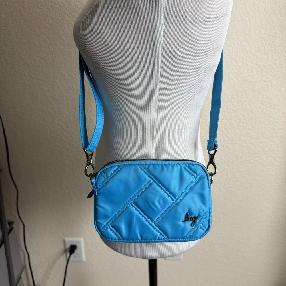 Lug Coupe SE Bag Teal Aqua‎ Quilted Nylon Convertible Belt Bag Purse Brand New